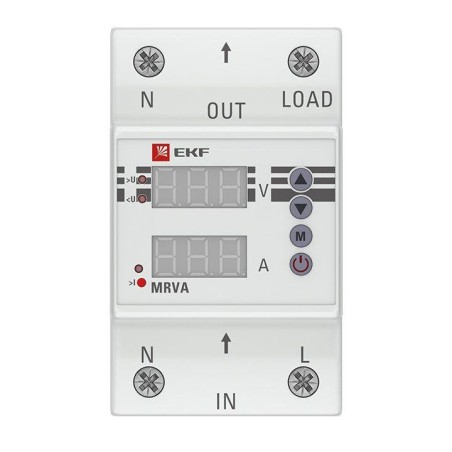 Реле напряжения и тока с дисплеем MRVA 50А PROxima EKF MRVA-50A