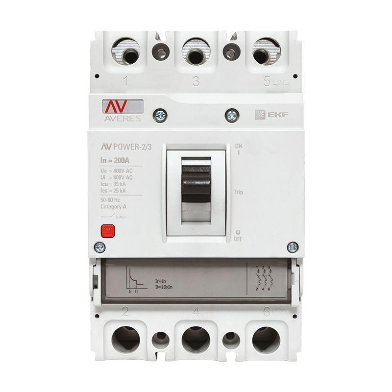 Выключатель автоматический 3п 200А 35кА AV POWER-2/3 TR AVERES EKF mccb-23-200-TR-av