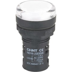 Индикатор ND16-22DS/2 AC/DC 24В (R) бел. CHINT 592936