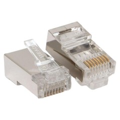 Коннектор RJ45 (8P8C) кат.6 экранир. 30мкд (уп.20шт) TERACOM PRO EKF TRP-PLUG-6FTP-20