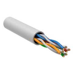 Кабель витая пара U/UTP кат.5E 4х2х24AWG solid LSZH бел. (м) GENERICA BC1-C5E04-128-305-G