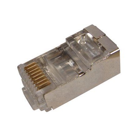 Джек компьютерный RJ45 (8P8C) кат.5E с экраном (уп.100шт) Rexant 05-1023