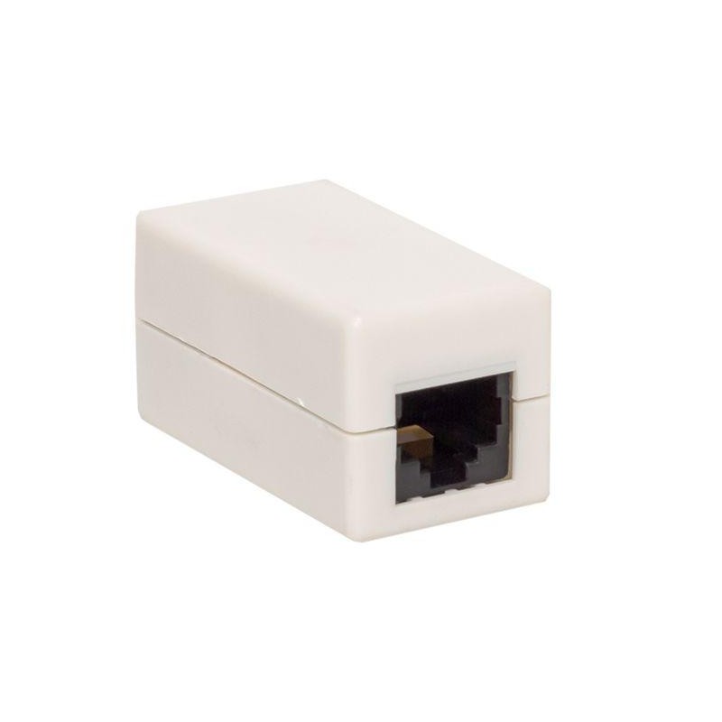 Адаптер проходной RJ45-RJ45 кат.5E неэкранир. TERACOM бел. EKF TRC-INLC-2RJ45-5EUTP-WH