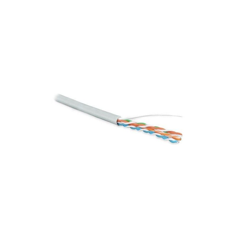 Кабель витая пара U/UTP кат.5E 4х2х24AWG solid LSZH нг(А)-HF UUTP4-C5E-S24-IN-LSZH-GY-305 сер. (м) Hyperline 42045