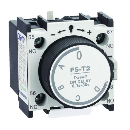 Приставка выдержки времени на вкл. F5-T2 (0.1-30с) к контакторам NC1, NC2 и NXC (R) CHINT 258022