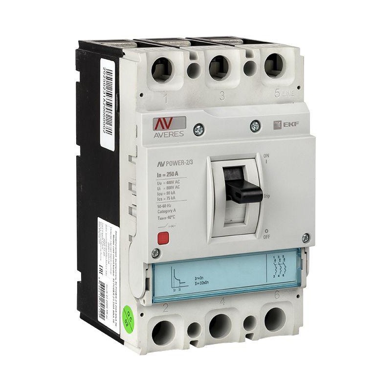 Выключатель автоматический 3п 250А 35кА AV POWER-2/3 TR AVERES EKF mccb-23-250-TR-av