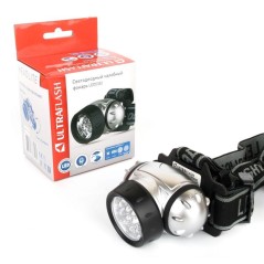 Фонарь налобный LED 5352 14LED 4 режима 3хR03 металлик Ultraflash 10261