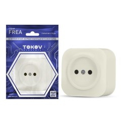 Розетка 1-м ОП Frea 16А IP20 250В без заземл. АБС-пластик беж. TOKOV ELECTRIC TKE-FR-R1-C02