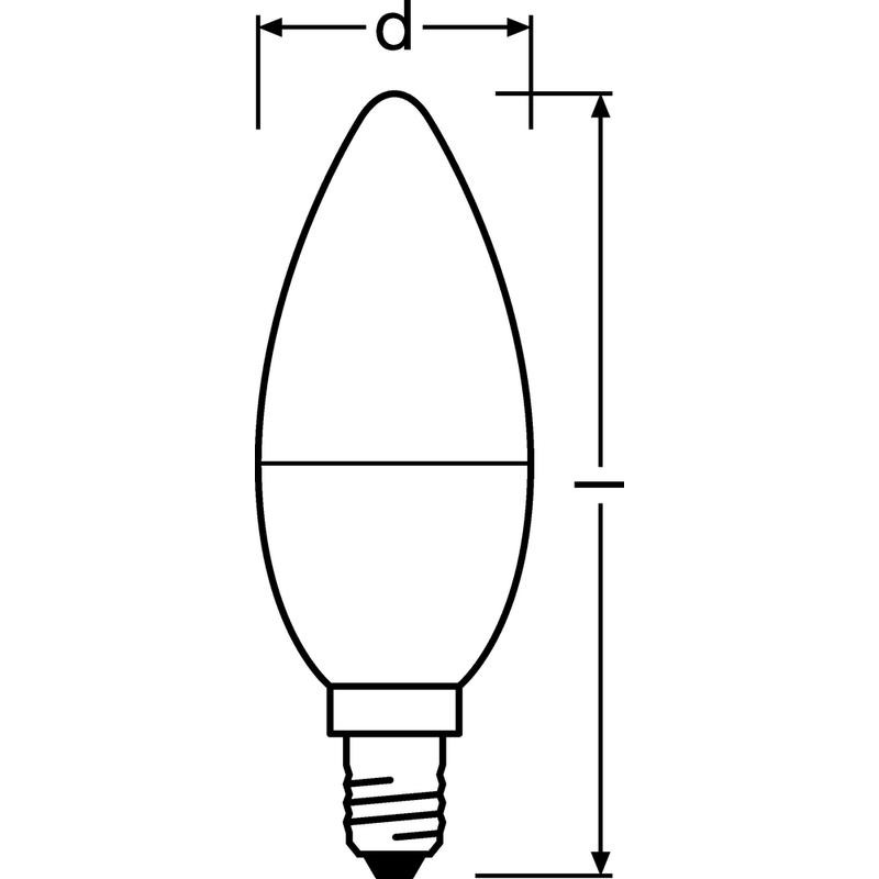 Лампа светодиодная LED Value LVCLB60 7SW/830 7Вт свеча матовая E14 230В 10х1 RU OSRAM 4058075578883