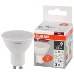 Лампа светодиодная LED Value LVPAR1650 6SW/830 6Вт GU10 230В 10х1 RU OSRAM 4058075581449