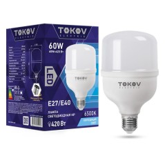 Лампа светодиодная 60Вт HP 6500К Е40/Е27 176-264В TOKOV ELECTRIC TKE-HP-E40/E27-60-6.5K