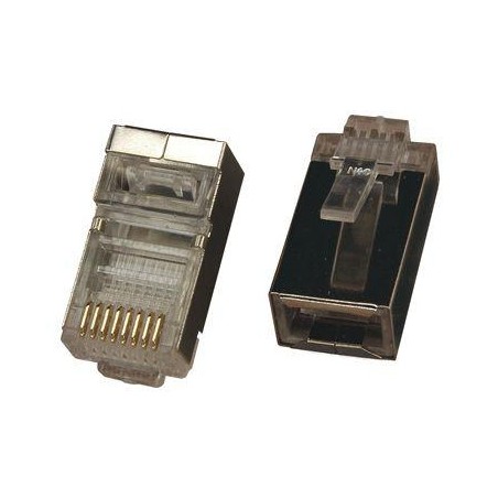 Джек компьютерный RJ45 (8P8C) кат.5E с экраном (уп.100шт) Rexant 05-1023