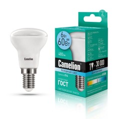 Лампа светодиодная LED6 R50/845/E14 6Вт рефлектор матовая 4500К бел. E14 480лм 170-265В Camelion 11659