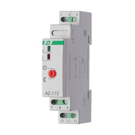 Фотореле AZ-112 (выносной герметичный фотодатчик монтаж на DIN-рейке 1 модуль 230В 16А) F@F EA01.001.013
