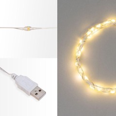 Гирлянда светодиодная "Роса" 10м 100LED тепл. бел. 1Вт IP20 USB Neon-Night 315-976