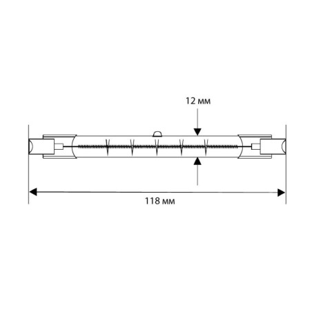 Лампа галогенная J118 300Вт линейная R7s 3000К 240В лин. 118мм Camelion 2936