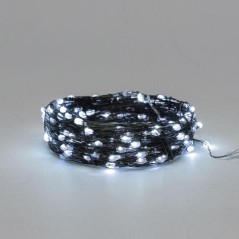 Гирлянда "Роса" 20м 200LED бел. IP20 230В с контроллером провод зел. Neon-Night 303-265