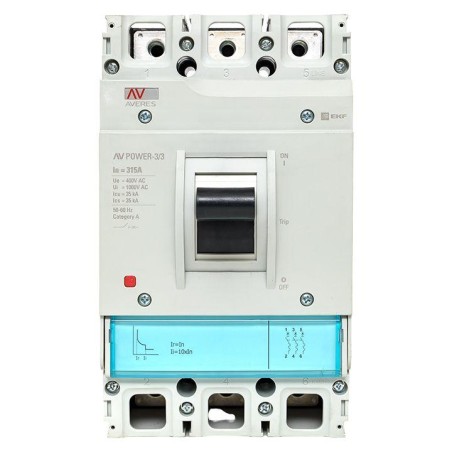 Выключатель автоматический 3п 315А 35кА AV POWER-3/3 TR AVERES EKF mccb-33-315-TR-av