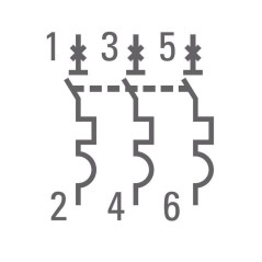 Выключатель автоматический модульный 3п C 63А 4.5кА ВА 47-63 PROxima EKF mcb4763-3-63C-pro