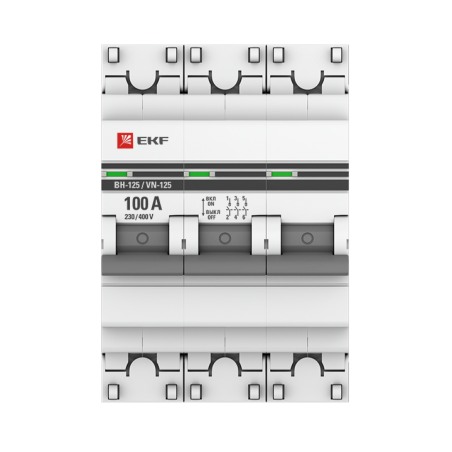 Выключатель нагрузки 3п 100А ВН-125 PROxima EKF SL125-3-100-pro