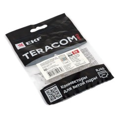 Коннектор RJ45 (8P8C) кат.5E неэкранир. 30мкд универс. (уп.10шт) TERACOM PRO EKF TRP-PLUG-5EUTP-10