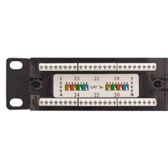 Патч-панель 19дюйм 1U кат.5E UTP неэкранир. 24 порта RJ45 Dual IDC TERACOM PRO EKF TRP-PPNL-5EUTP-1U24