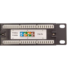 Патч-панель 19дюйм 1U кат.5E UTP неэкранир. 24 порта RJ45 110 IDC TERACOM EKF TRC-PPNL-5EUTP-1U24