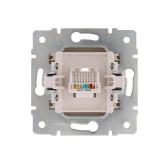 Розетка компьютерная 1-м СП Karina RJ45 механизм крем. LEZARD 707-0388-139