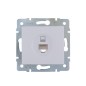 Розетка компьютерная 1-м СП Karina RJ45 механизм бел. LEZARD 707-0288-139