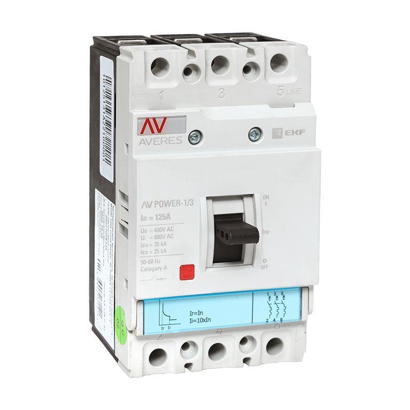 Выключатель автоматический 3п 125А 35кА AV POWER-1/3 TR AVERES EKF mccb-13-125-TR-av