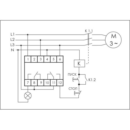 Реле контроля наличия и чередования фаз CKF-318-1 (контроль чередования, слипания фаз, регулировка верх. и нижн. порога напряжен