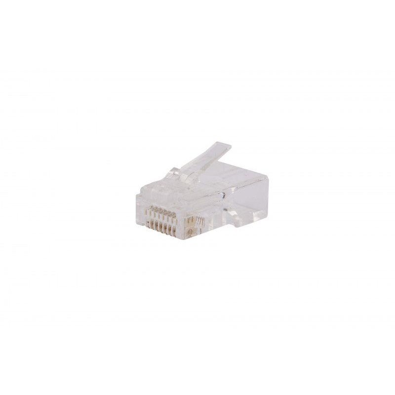 Разъем легкой оконцовки PLEZ-8P8C-U-C5-100 RJ-45 (8P8C) под витую пару кат.5 (50 µ"/ 50 микродюймов) универс. (для ож и мж кабел