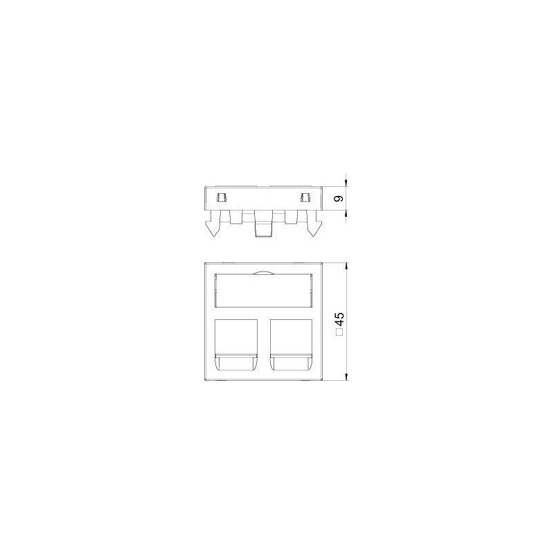 Корпус розетки компьютерной 2-м DTG-2RM RW1 для RJ45 OBO 6119292