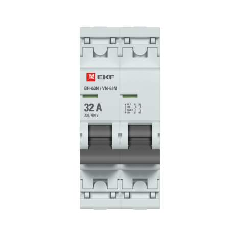 Выключатель нагрузки 2п 32А ВН-63N PROxima EKF S63232