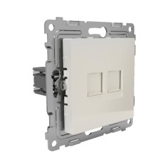 Розетка компьютерная 2-м СП Pixel RJ45 кат.5E механизм беж. TOKOV ELECTRIC TKE-PX-RC2-C02