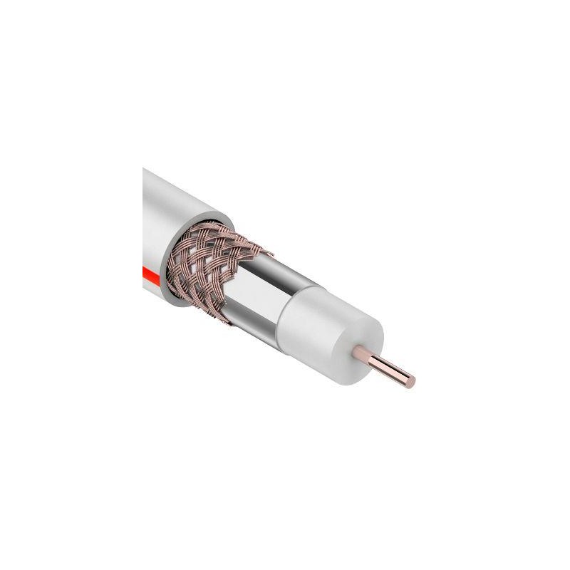 Кабель коаксиальный SAT 50M 75Ом CCS/Al/Al 75% бел. (уп.50м) PROCONNECT 01-2401-2-50