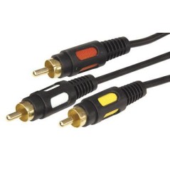 Шнур 3RCA Plug - 3RCA Plug 5м (GOLD) Rexant 17-0215