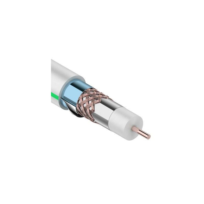 Кабель RG-6U+CU (75%) 75Ом (тройной экран) "MASTER" Б (уп.100м) Rexant 01-2241