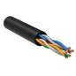 Кабель витая пара U/UTP кат.5E 4х2х24AWG solid LSZH черн. (305м) (м) ITK LC3-C5E04-129