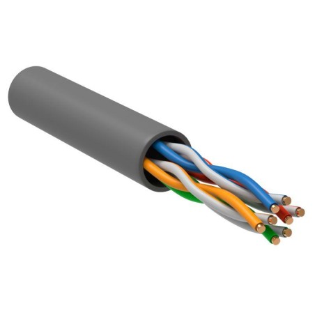 Кабель витая пара U/UTP кат.5E 4х2х24AWG solid сер. (м) ITK LC1-C5E04-121-100