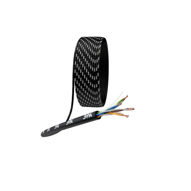 Кабель витая пара U/UTP кат.5E 4х2х24AWG CU PE OUTDOOR SIMPLE (уп.305) Эра Б0044427