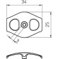 Скоба крепежная фиксатор 34х25мм 1996 O OBO 2222809
