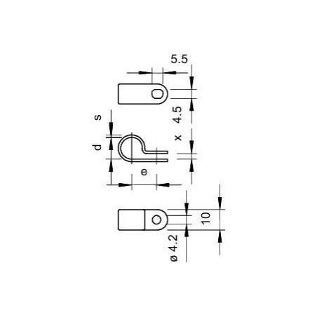 Скоба крепежная d12.5мм 255 12.5 LGR OBO 2222124