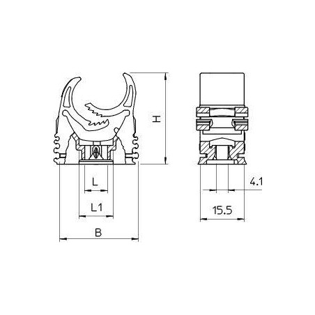 Зажим трубный 20-25мм M-Quick M25 LGR OBO 2153726