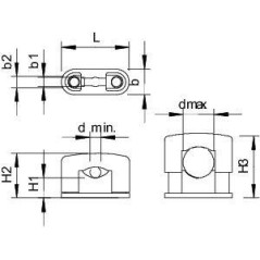 Скоба крепежная d15-25мм 3081 LGR OBO 2124254