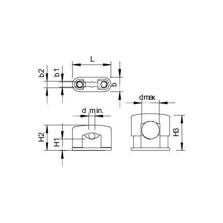 Скоба крепежная d15-25мм 3081 LGR OBO 2124254