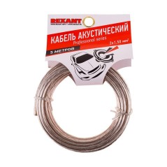 Кабель Stereo 2х1.50 прозр. SILICON (уп.5м) Rexant 01-6306-05