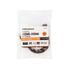 Кабель HDMI - HDMI 1.4 угловой 1.5м Gold PROCONNECT 17-6203-4