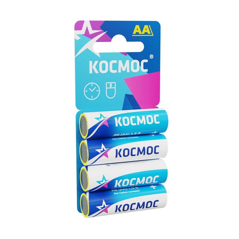 Элемент питания солевой AA/R6 4хBL (блист.4шт) КОСМОС KOCR64BL