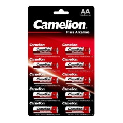 Элемент питания алкалиновый AA/LR6 1.5В Plus Alkaline LR6-BP1х10P (блист.10шт) Camelion 14135